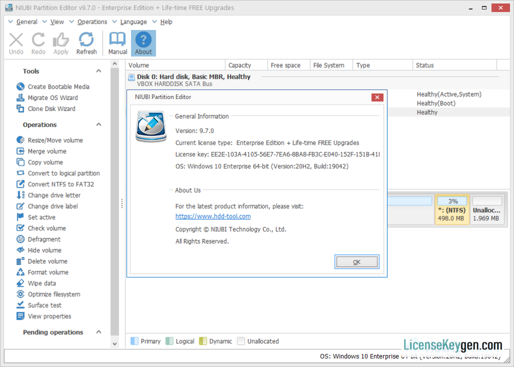 NIUBI Partition Editor 9.9.2 Crack + License Key