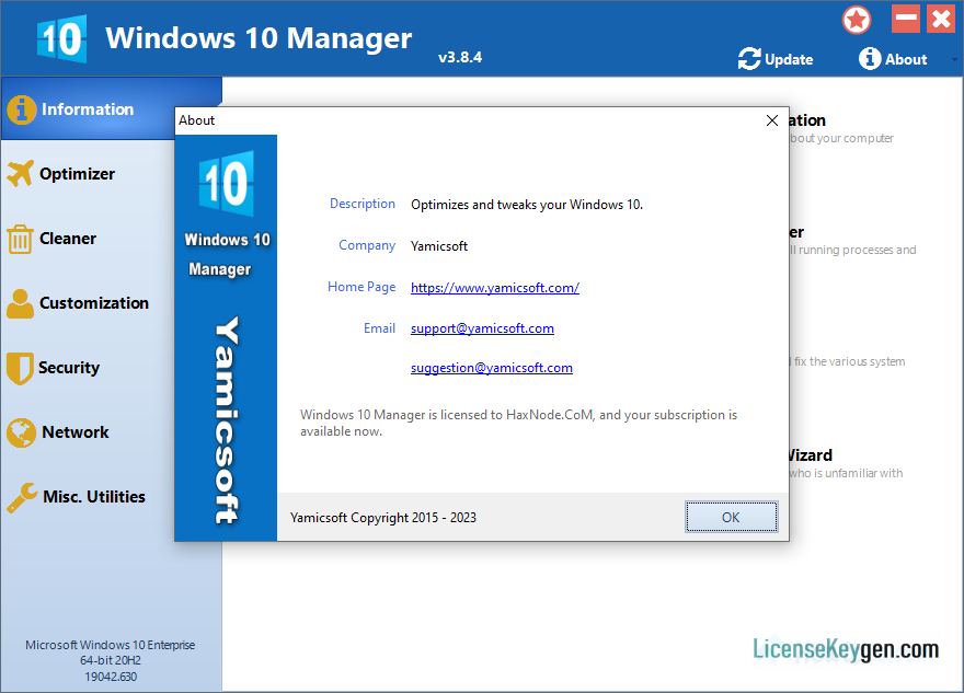 Yamicsoft Windows 10 Manager 3.9.2 Crack + Patch